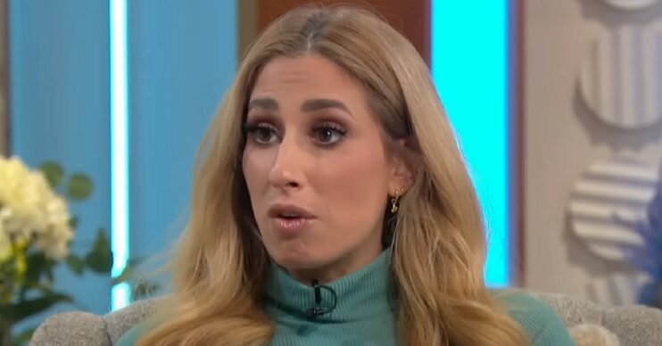 Stacey Solomon looking worried on Lorraine