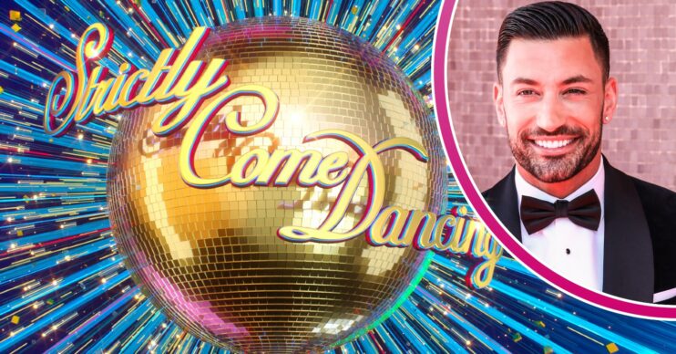 Strictly Come Dancing logo, Giovanni Pernice smiling at BAFTAs