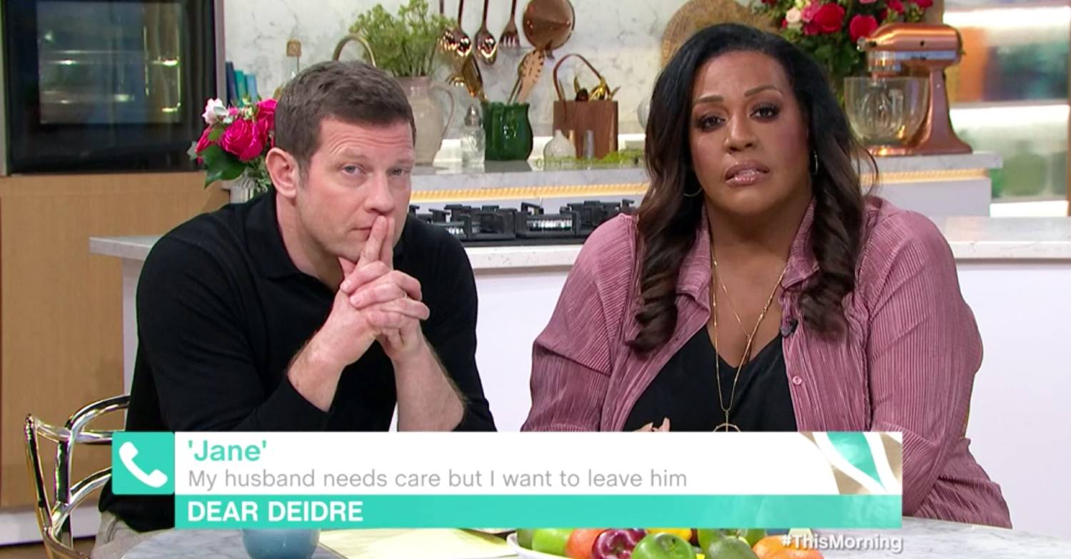 This Morning hosts Dermot O'Leary and Alison Hammond listen to Jane today