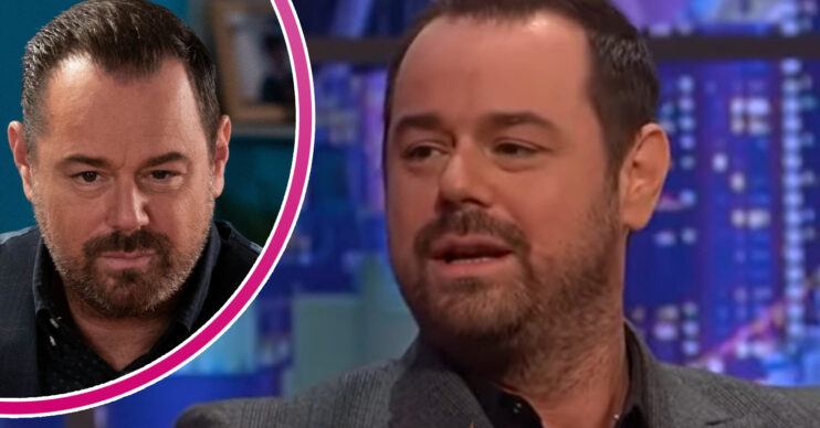 EastEnders' Danny Dyer and, in a bubble, Mick Carter