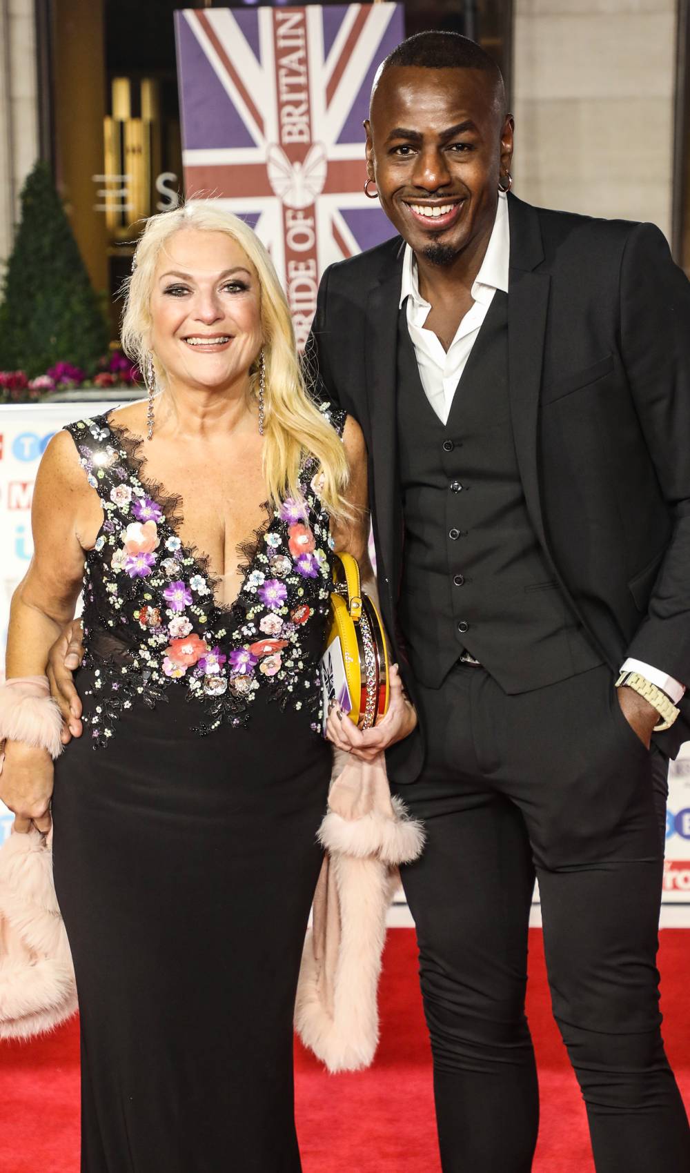 Vanessa Feltz poses with partner Ben Ofoedu on the red carpet, from whom she has now reportedly split