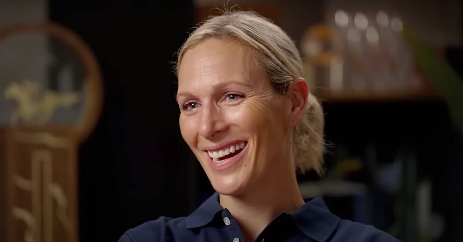 Zara Tindall chuckles
