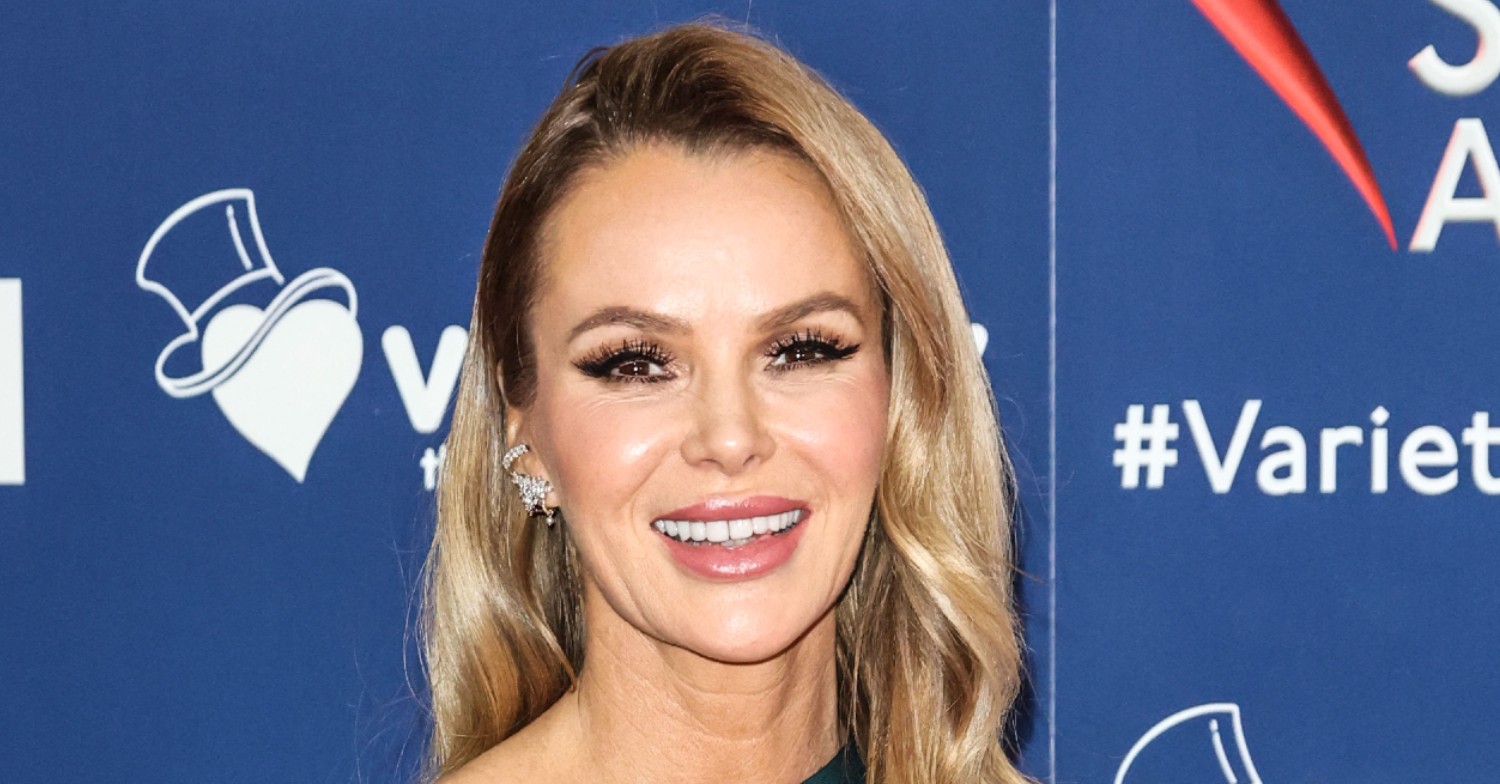Amanda Holden posing on a red carpet