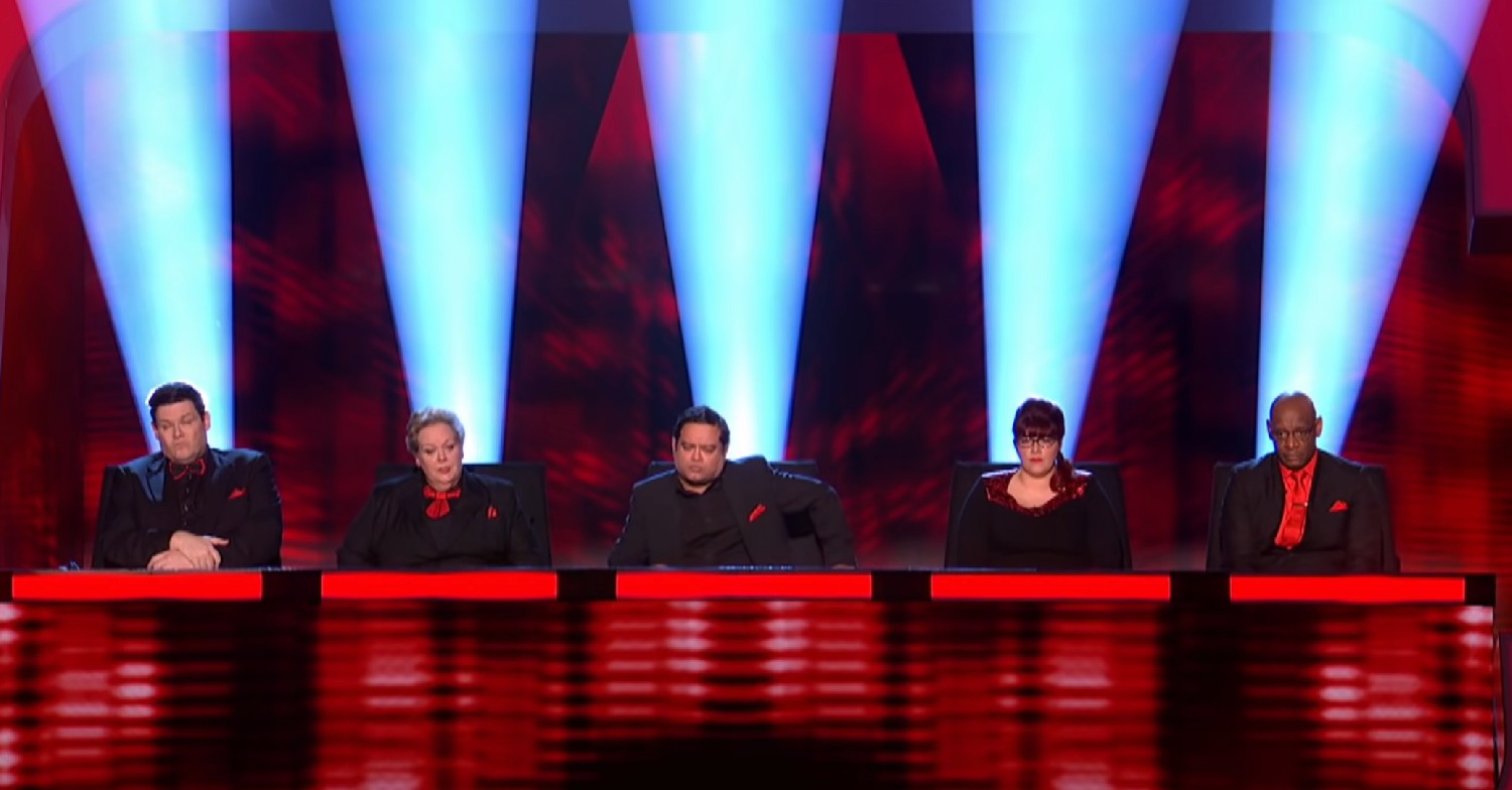 Mark Labbett, Anne Hegerty, Paul Sinha, Jenny Ryan, Shaun Wallace on The Chase 