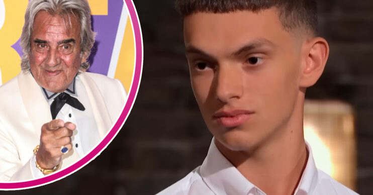 David Dickinson and his grandson on Dragons' Den