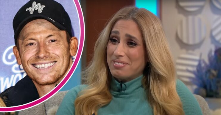 Joe Swash smiling, Stacey Solomon on Lorraine