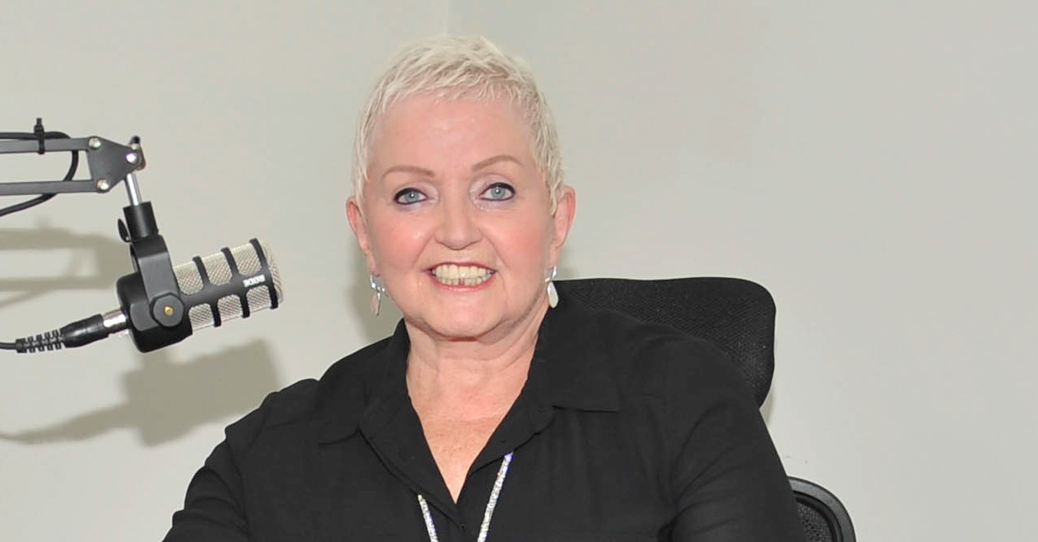 Linda Nolan talking on a radio show
