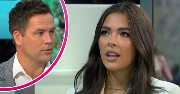 Michael Owen and daughter Gemma Owen looking downcast on GMB