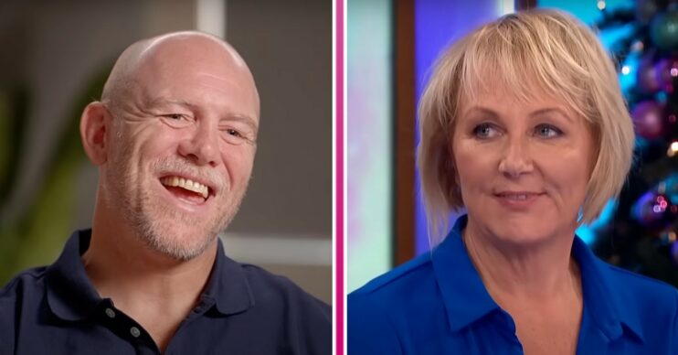 I'm A Celebrity star Mike Tindall laughing, Sue Cleaver smiling on Loose Women