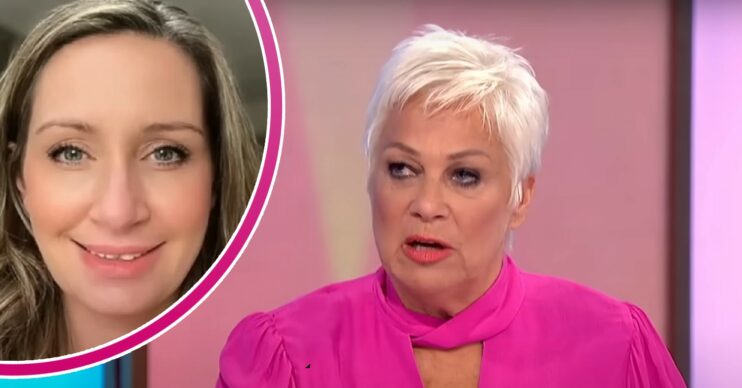 Nicola Bulley smiling, Denise Welch looking angry on Loose Women