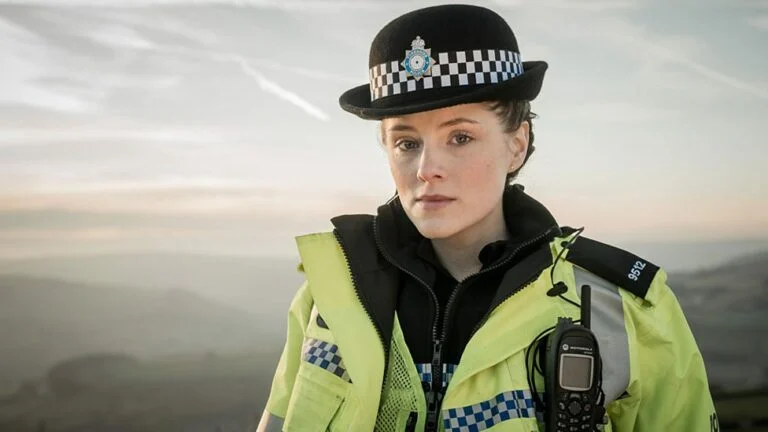 PC Kristie McAskill frowns in Happy Valley