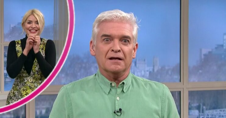 Phil and Holly on This Morning looking shocked
