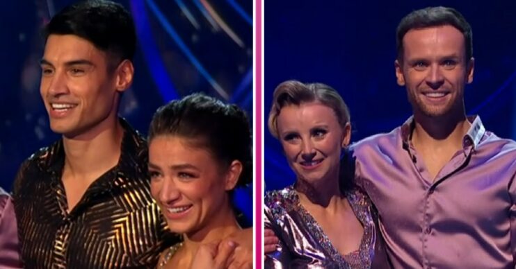 Carley Stenson and Mark Hanretty, Siva Kaneswaran and Klabera Komini on Dancing On Ice tonight