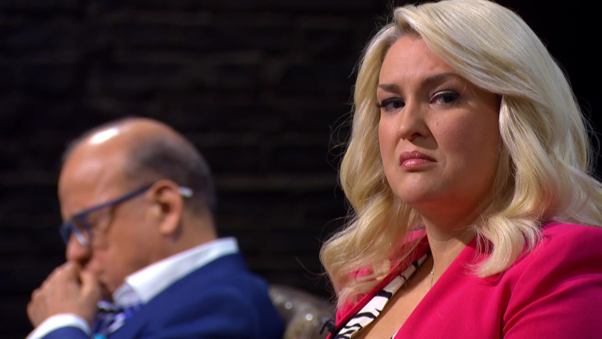 Sara Davies sneers at a fellow Dragon on Dragons' Den