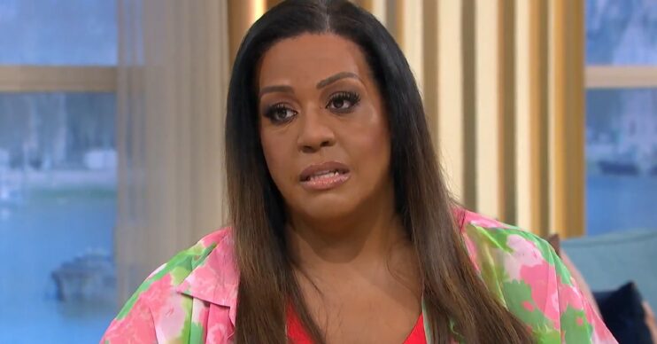 Alison Hammond looking serious on This Morning