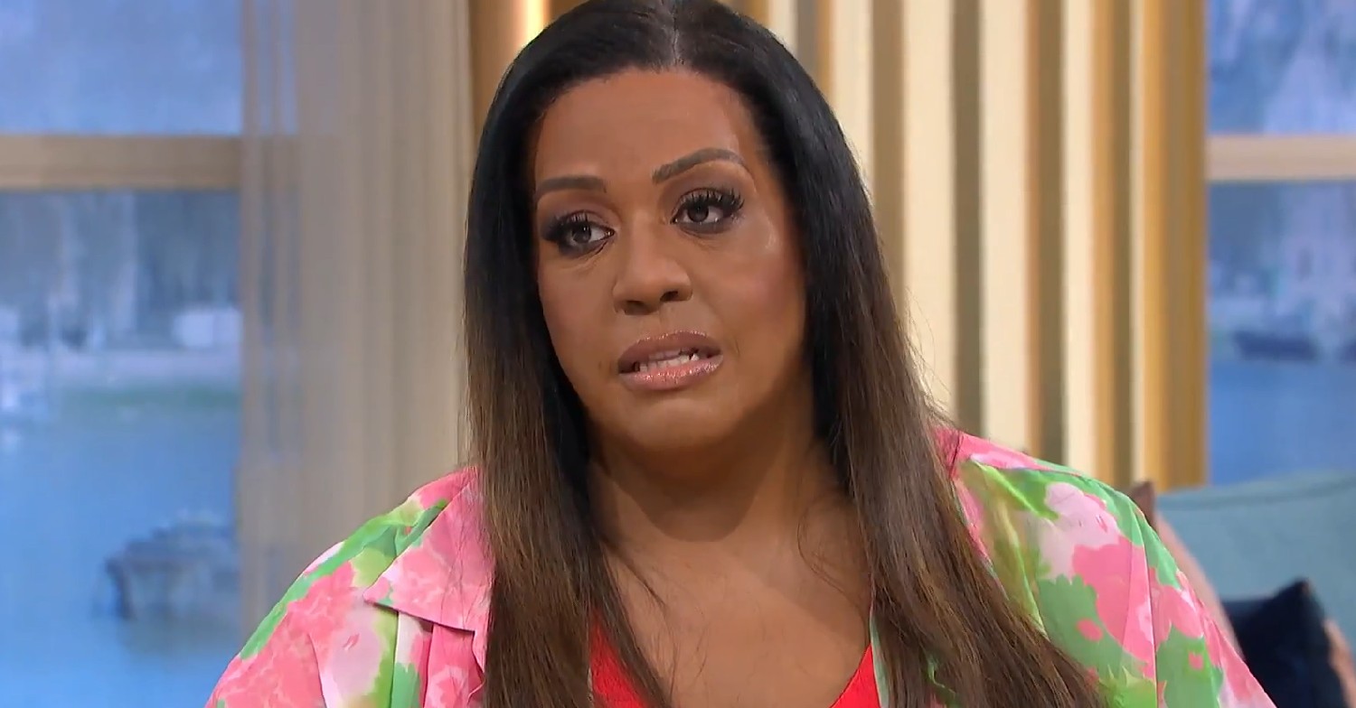 Alison Hammond looking serious on This Morning
