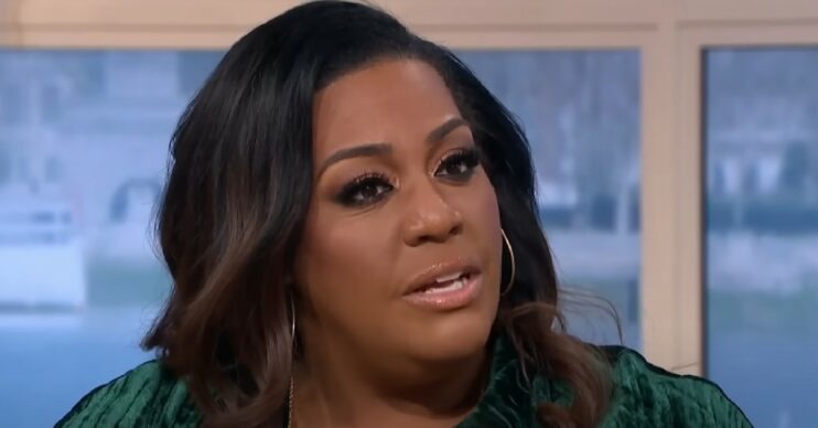 Alison Hammond looking serious on This Morning