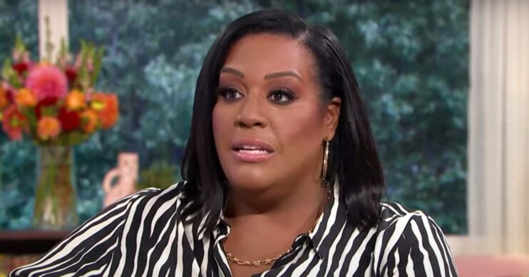 Alison Hammond has a serious expression