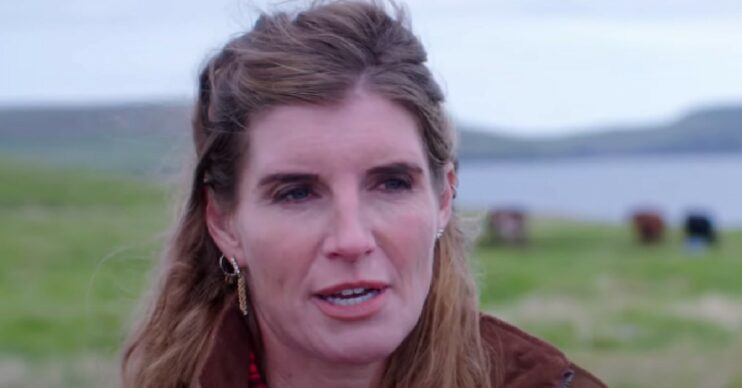Amanda Owen speaking to the camera on Farming Lives