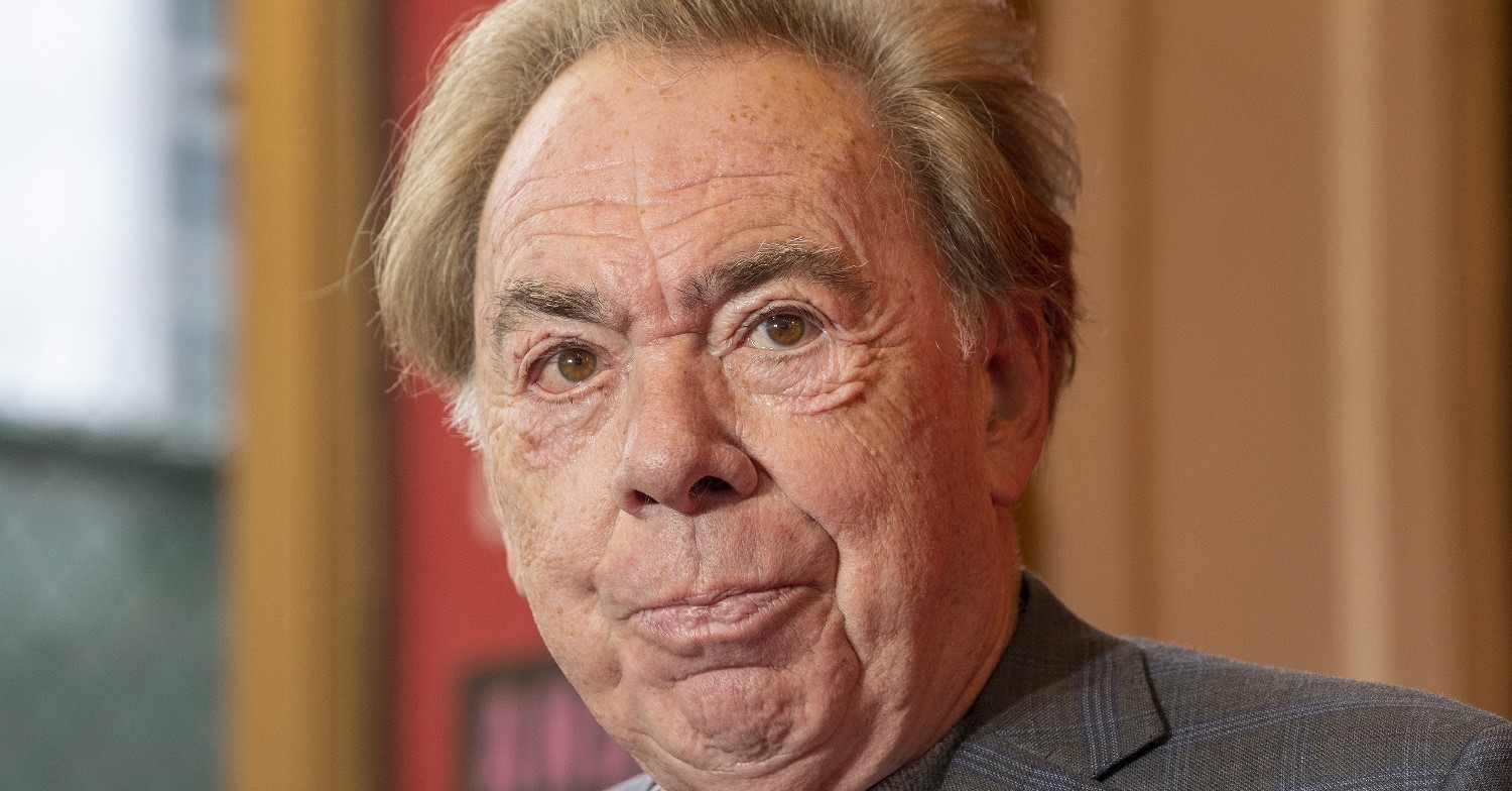 Andrew Lloyd Webber looking serious at event