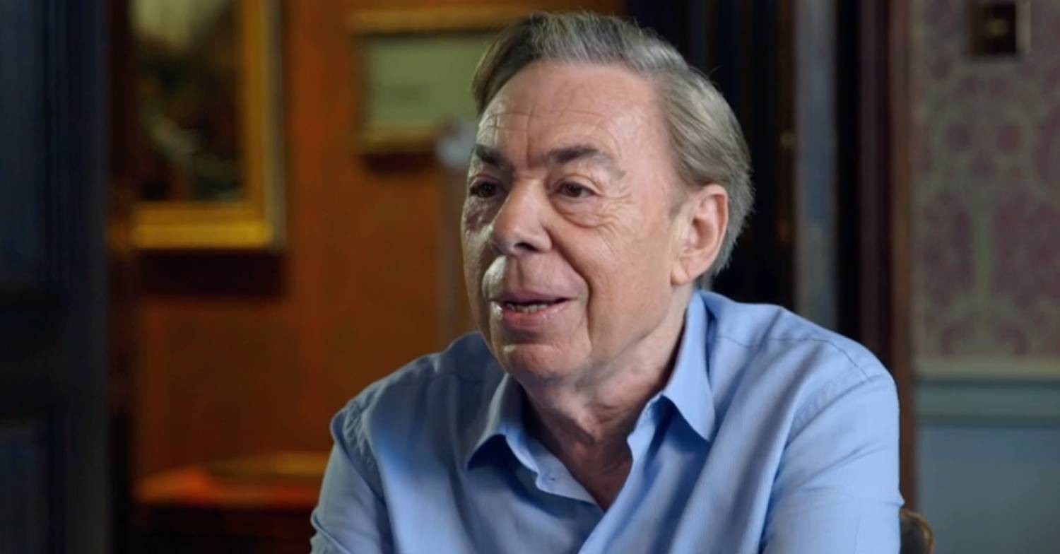 Andrew Lloyd Webber wears a blue shirt