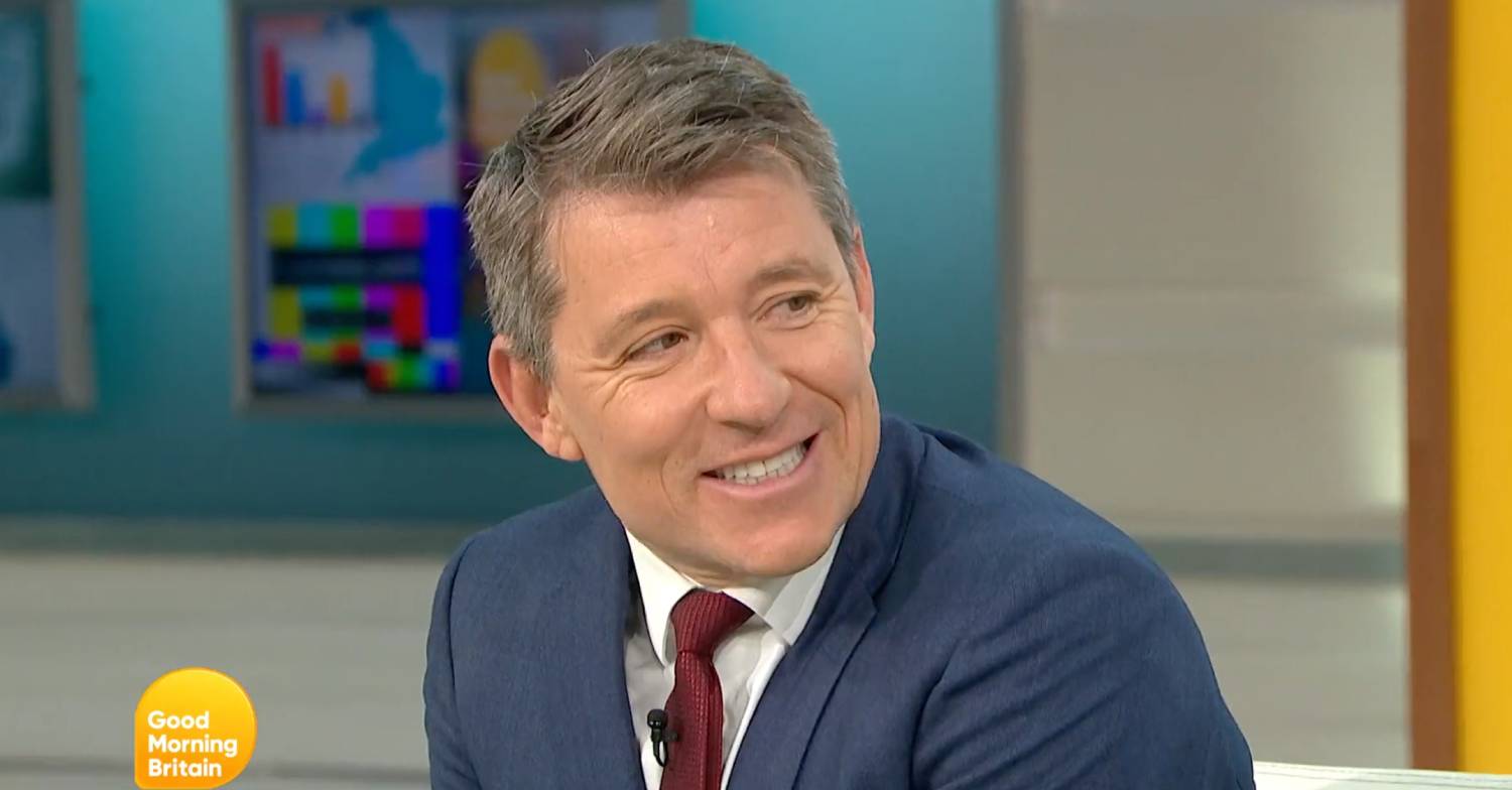 Ben Shephard smiles as he looks to the side on GMB