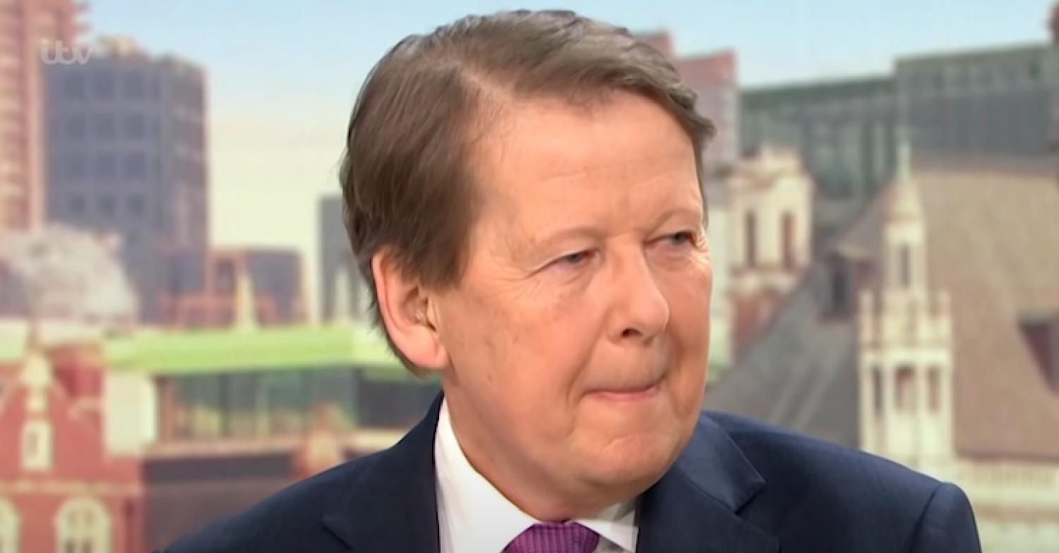 Bill Turnbull biting his lip on GMB