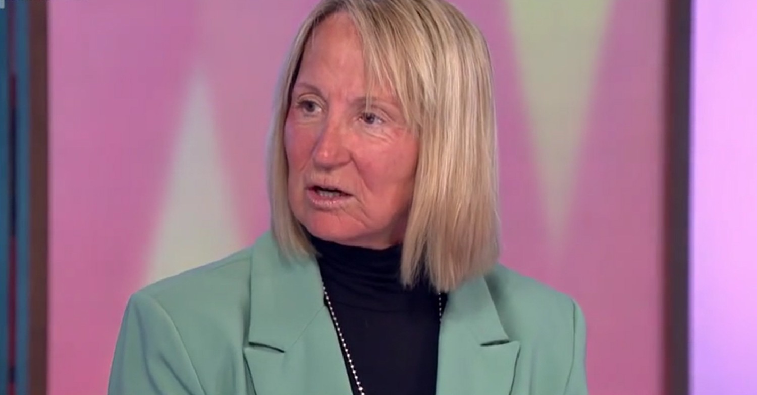 Carol McGiffin with blotchy face on Loose Women