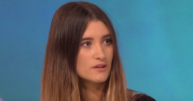 Charley Webb looking serious on Loose Women