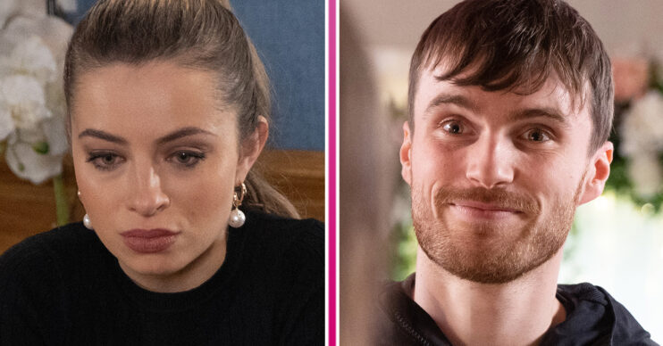 Coronation Street's Daisy is scared and Justin is smiling