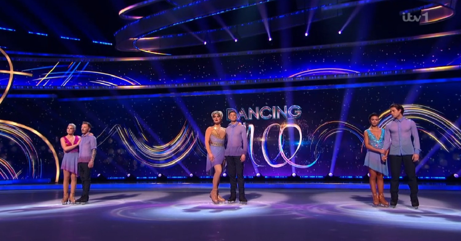 The Dancing On Ice finalists stand on ice in final