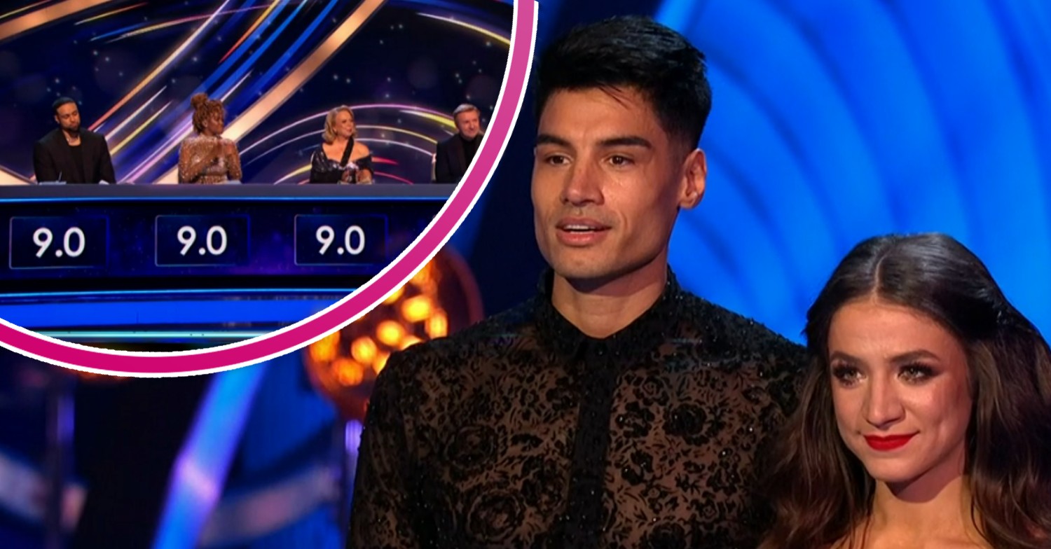 Siva and Klabera on Dancing On Ice, judges giving their scores