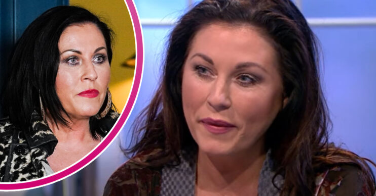EastEnders' Jessie Wallace and, in a bubble, Kat Slater