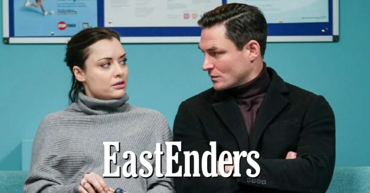 EastEnders: Whitney looks at Zack with the EastEnders logo
