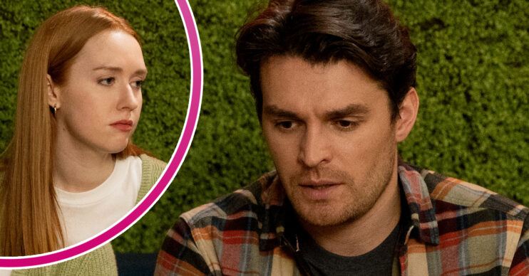 Emmerdale's Mack is looking guilty and, in a bubble, Chloe is in deep thought