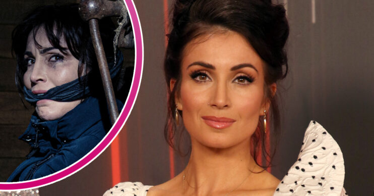 Emmerdale's Roxy Shahidi is on the red carpet and, in a bubble, Leyla is tied and gagged