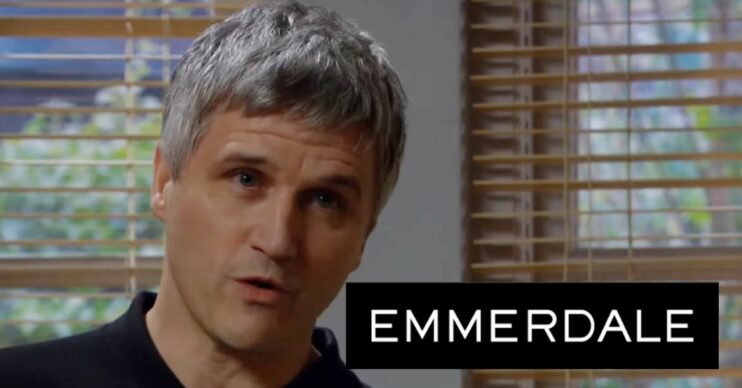 Emmerdale's Caleb and the show logo comp image