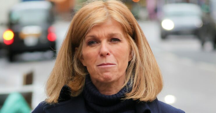 Kate Garraway wearing a navy coat