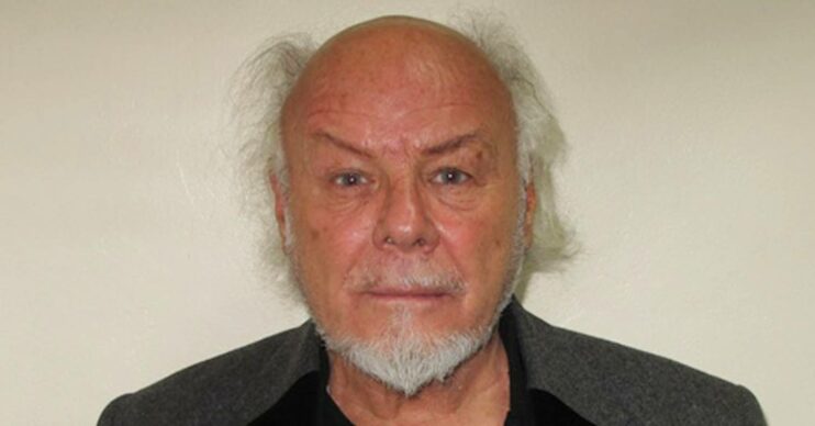 Gary Glitter looks into the camera for a mugshot