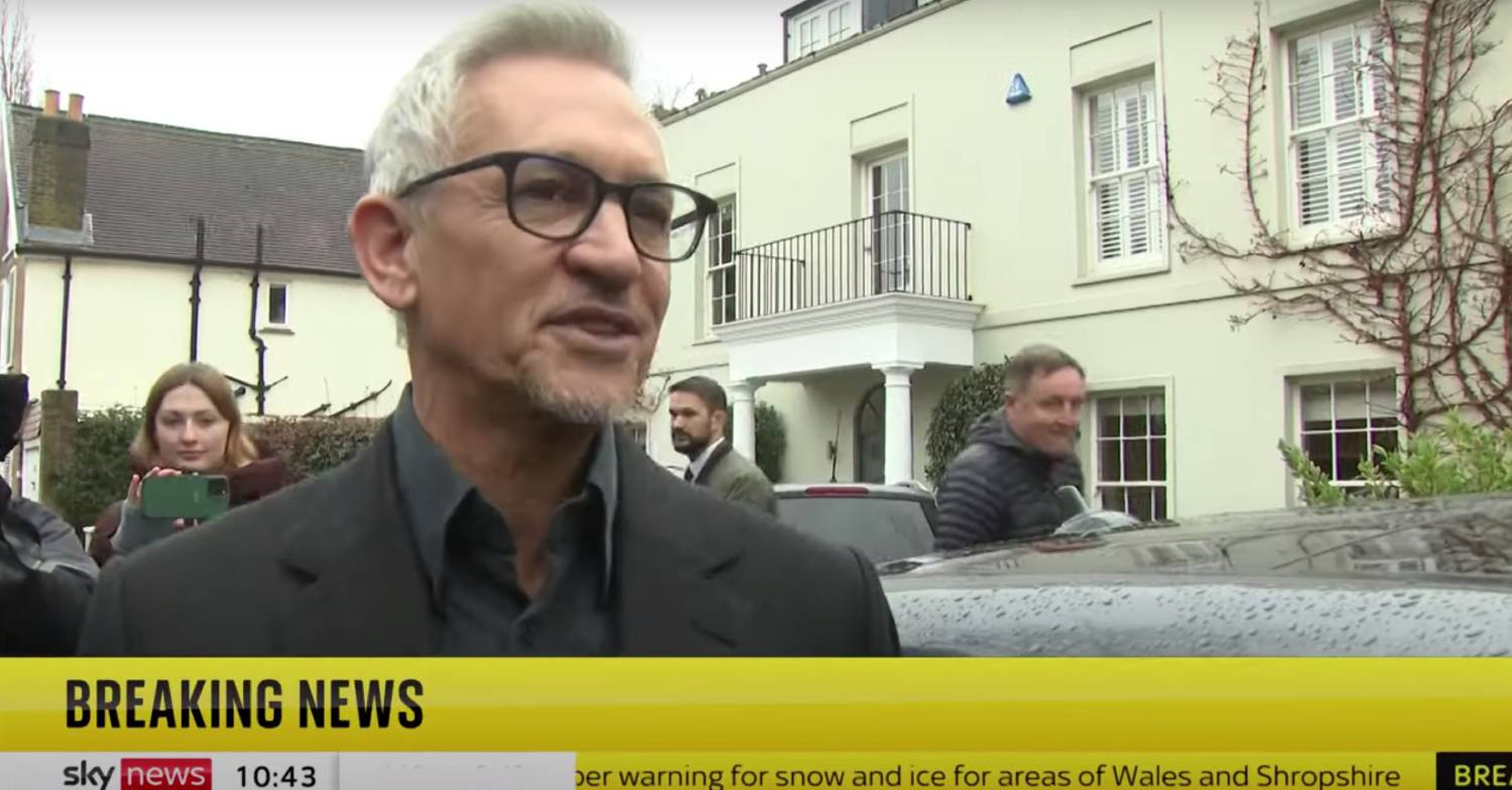 Gary Lineker dismisses speculation outside his house