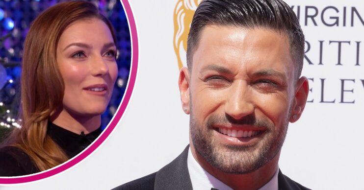 Jowita Przystal talking on Strictly It Takes Two and Giovanni Pernice smiling at BAFTAs