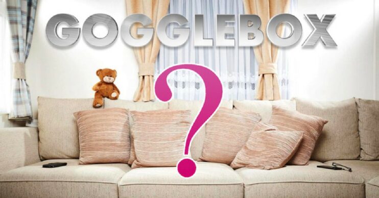 Gogglebox sofa with logo and ED question mark