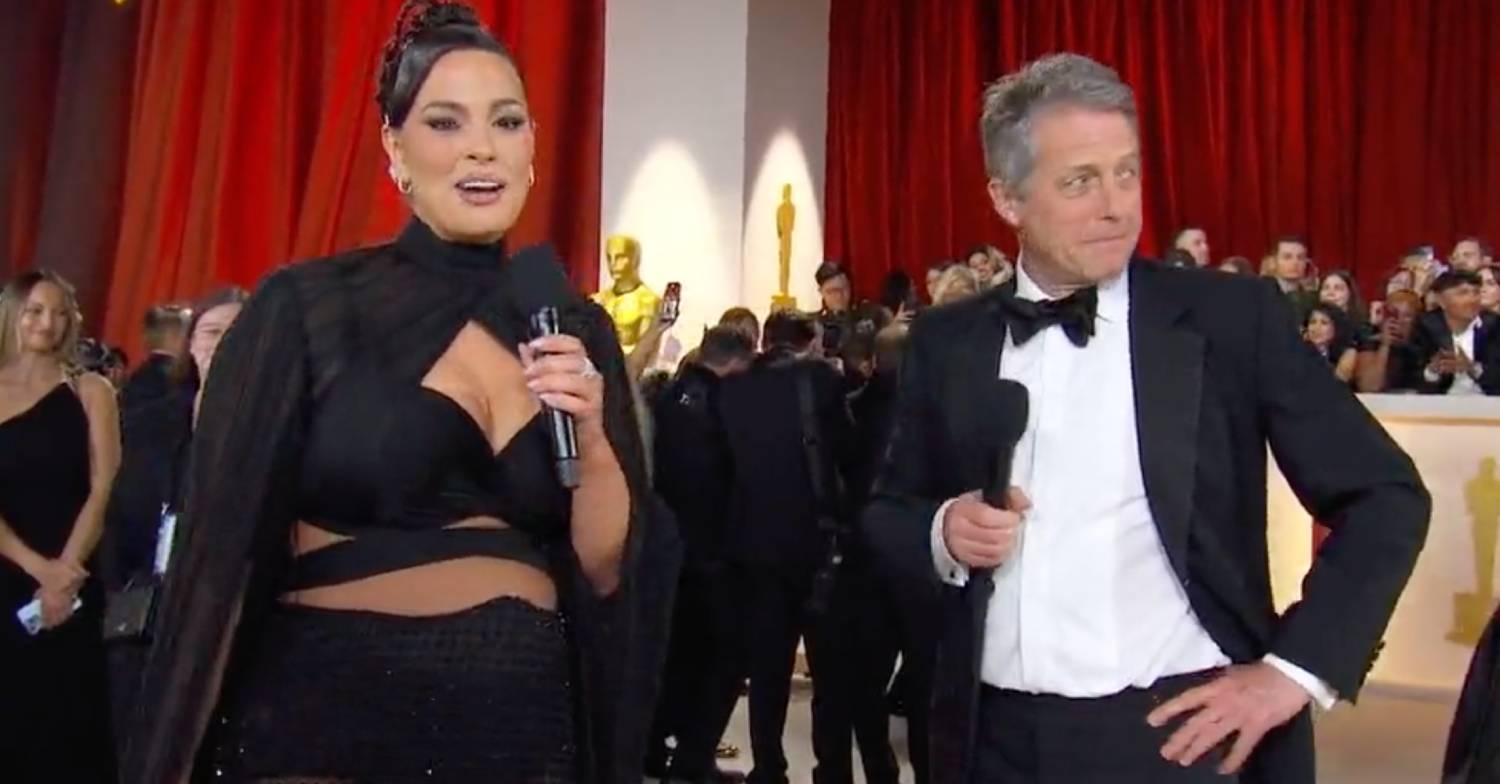 Hugh Grant grimaces