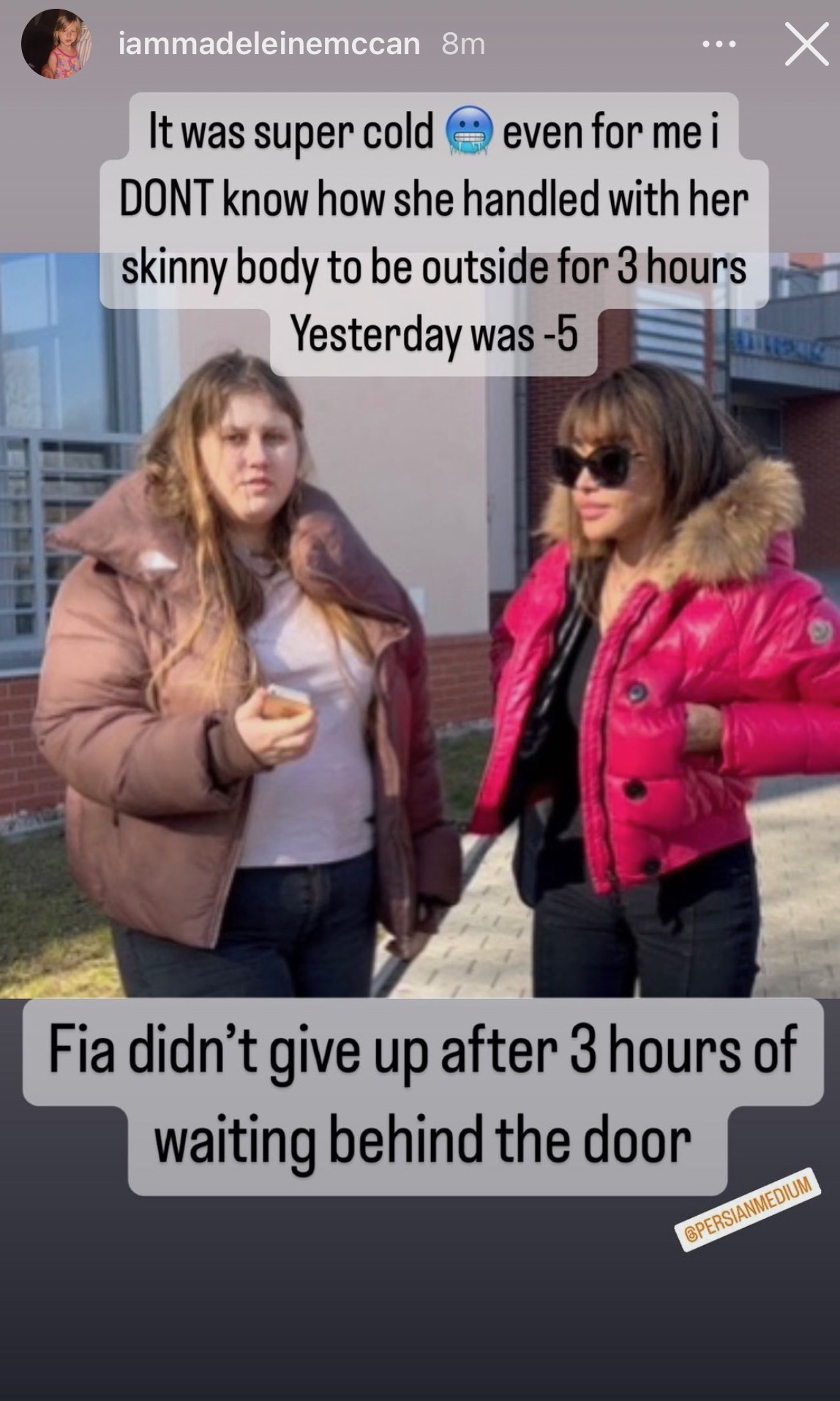 Dr Fia and I am Madeleine McCann girl Julia standing in the street