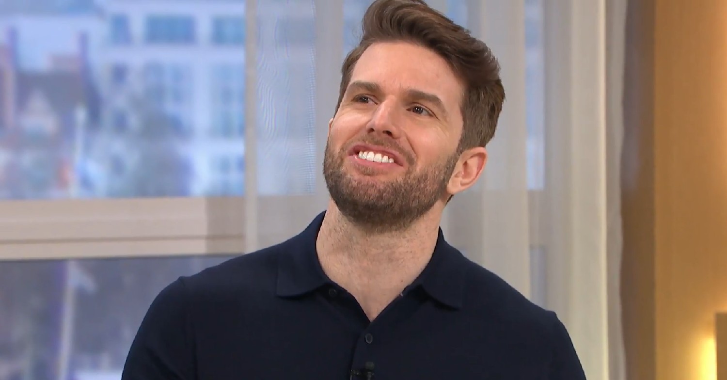 Joel Dommett smiling on This Morning
