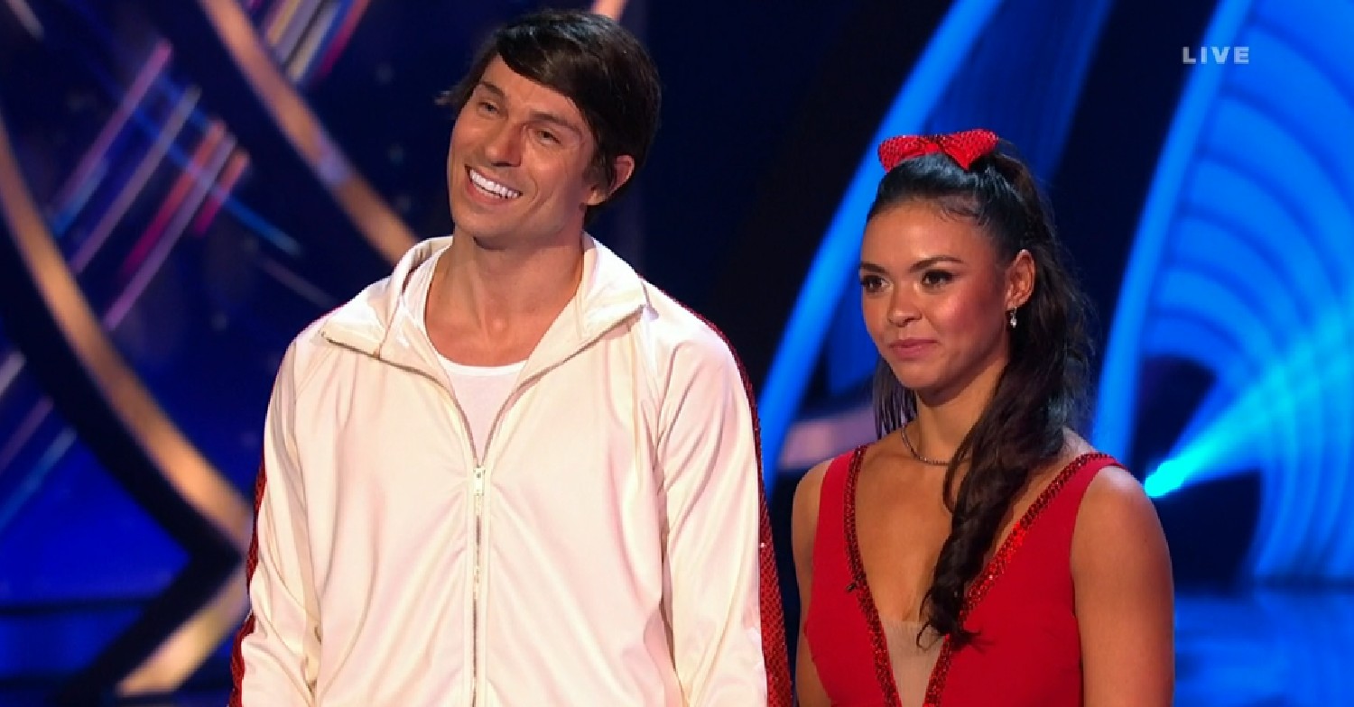 Joey Essex and Vanessa Bauer smiling on Dancing On Ice