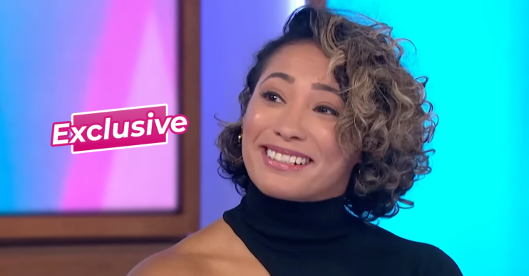Karen Hauer from Strictly smiling on Loose Women
