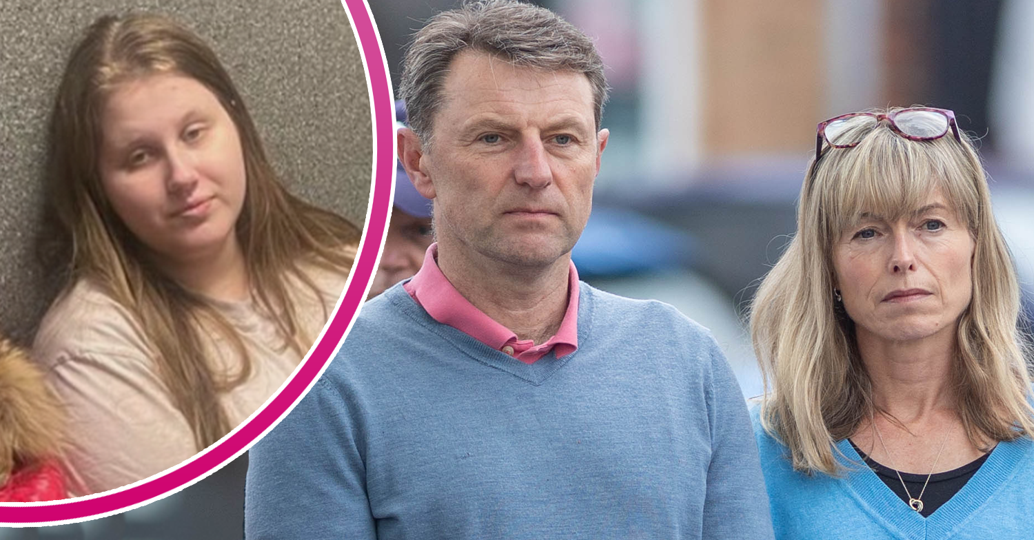 Kate and Gerry McCann and the girl claiming to be Madeleine inset
