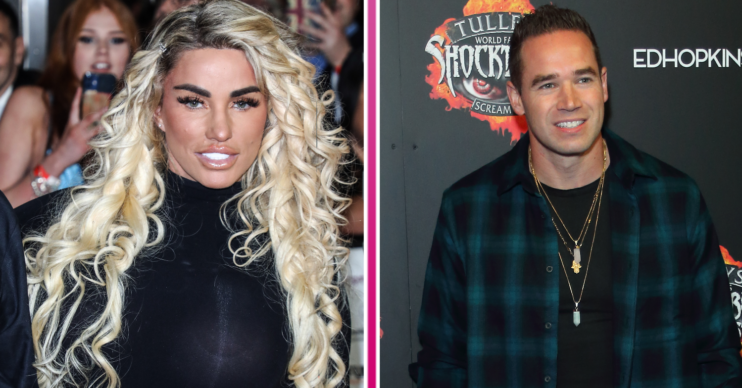 Katie Price and Kieren Hayler smiling on the red carpet
