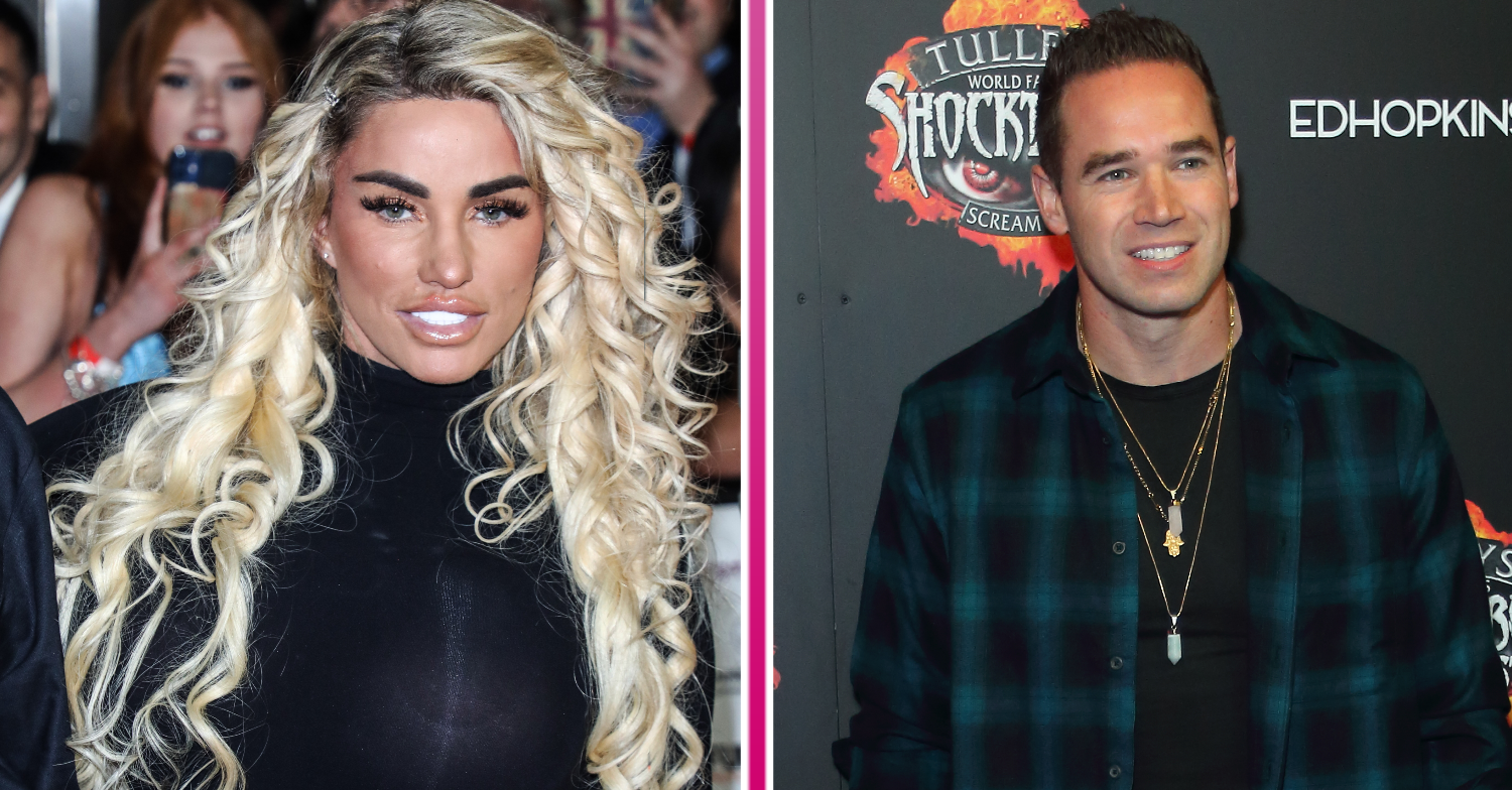 Katie Price and Kieren Hayler smiling on the red carpet